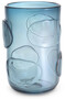 Casa Padrino Luxus Deko Glas Vase Blau  23 x H. 34 cm - Elegante mundgeblasene Blumenvase - Luxus Kollektion 