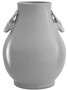 Casa Padrino Luxus Deko Vase Rehkopf Grau  33 x H. 49 cm - Runde Porzellan Blumenvase - Luxus Qualit�t