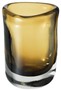 Casa Padrino Luxus Deko Glas Vase Braun  12 x H. 17 cm - Mundgeblasene Blumenvase - Luxus Deko Accessoires