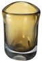 Casa Padrino Luxus Deko Glas Vase Braun  12 x H. 17 cm - Mundgeblasene Blumenvase - Luxus Deko Accessoires