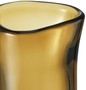Casa Padrino Luxus Deko Glas Vase Braun  14 x H. 22 cm - Mundgeblasene Blumenvase - Luxus Deko Accessoires