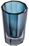 Casa Padrino Luxus Deko Glas Vase Blau  12 x H. 18 cm - Elegante handgefertigte 8-eckige Blumenvase - Deko Accessoires
