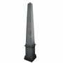 Casa Padrino Luxus Garten Deko Stein Obelisk Dunkelblau H. 254 cm - Garten & Terrassen Deko Accessoires