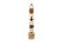Casa Padrino Luxus Deko Objekt Cremewei� / Braun  11 x H. 62,7 cm - Hohe Skulptur Strata aus Kunstharz und Sand - Luxus Deko Accessoires