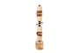 Casa Padrino Luxus Deko Objekt Cremewei� / Braun  11 x H. 62,7 cm - Hohe Skulptur Strata aus Kunstharz und Sand - Luxus Deko Accessoires