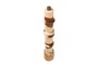 Casa Padrino Luxus Deko Objekt Cremewei� / Braun  11 x H. 62,7 cm - Hohe Skulptur Strata aus Kunstharz und Sand - Luxus Deko Accessoires