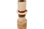 Casa Padrino Luxus Deko Objekt Cremewei� / Braun  11 x H. 62,7 cm - Hohe Skulptur Strata aus Kunstharz und Sand - Luxus Deko Accessoires