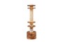 Casa Padrino Luxus Deko Objekt Cremewei� / Braun  12,1 x H. 42,5 cm - Skulptur Strata aus Kunstharz und Sand - Luxus Deko Accessoires