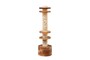 Casa Padrino Luxus Deko Objekt Cremewei� / Braun  12,1 x H. 42,5 cm - Skulptur Strata aus Kunstharz und Sand - Luxus Deko Accessoires