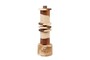 Casa Padrino Luxus Deko Objekt Cremewei� / Braun  12 x H. 38 cm - Kleine Skulptur Strata aus Kunstharz und Sand - Luxus Deko Accessoires