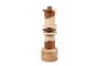 Casa Padrino Luxus Deko Objekt Cremewei� / Braun  12 x H. 38 cm - Kleine Skulptur Strata aus Kunstharz und Sand - Luxus Deko Accessoires