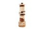 Casa Padrino Luxus Deko Objekt Cremewei� / Braun  12 x H. 38 cm - Kleine Skulptur Strata aus Kunstharz und Sand - Luxus Deko Accessoires