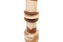 Casa Padrino Luxus Deko Objekt Cremewei� / Braun  12 x H. 38 cm - Kleine Skulptur Strata aus Kunstharz und Sand - Luxus Deko Accessoires
