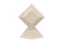 Casa Padrino Luxus Deko Objekt Cremewei� 31 x 21 x H. 40 cm - Skulpturales Steingut Objekt Unity mit Ivory Glasur - Luxus Deko Accessoires