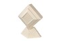 Casa Padrino Luxus Deko Objekt Cremewei� 31 x 21 x H. 40 cm - Skulpturales Steingut Objekt Unity mit Ivory Glasur - Luxus Deko Accessoires
