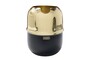 Casa Padrino Luxus Deko Objekt Gold / Schwarz  18 x H. 21,2 cm - Weink�hler aus massivem poliertem Messing mit schwarzem Boden - Luxus Deko Accessoires