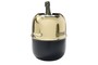 Casa Padrino Luxus Deko Objekt Gold / Schwarz  18 x H. 21,2 cm - Weink�hler aus massivem poliertem Messing mit schwarzem Boden - Luxus Deko Accessoires