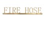 Casa Padrino Luxus Deko Objekt Gold 35,3 x 1,1 x H. 6 cm - Edelstahl Schriftzug Fire Hose in geb�rsteter Goldoptik - Luxus Deko Accessoires