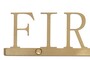 Casa Padrino Luxus Deko Objekt Gold 35,3 x 1,1 x H. 6 cm - Edelstahl Schriftzug Fire Hose in geb�rsteter Goldoptik - Luxus Deko Accessoires