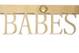 Casa Padrino Luxus Deko Objekt Gold 37 x 1,1 x H. 20 cm - Edelstahl Schild Toilets Apes Babes in geb�rsteter Goldoptik - Luxus Deko Accessoires