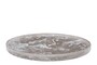 Casa Padrino Luxus Deko Objekt Schwarz  26 x H. 1,7 cm - Gro�er runder Deko Teller aus Kunstharz mit transparent schwarzer Wirbeloptik - Luxus Deko Accessoires