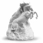 Casa Padrino Luxus Deko Porzellan Skulptur Geisterpferd H. 50 cm - Handgefertigt