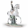 Casa Padrino Luxus Deko Porzellan Skulptur Frau auf Pferd H. 45 cm - Handgefertigt