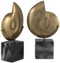 Casa Padrino Luxus Deko Objekte Set Vintage Messing / Schwarz 16,5 x 9 x H. 29 cm - B�ro Deko - Schreibtisch Deko - Wohnzimmer Deko - Luxus Kollektion