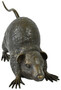 Casa Padrino Luxus Deko Skulptur Ratte Bronze 58 x 22 x H. 30 cm - Bronze Deko Skulptur - Bronze Deko Figur - Schreibtisch Deko - Wohnzimmer Deko - Luxus Qualit�t