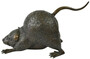 Casa Padrino Luxus Deko Skulptur Ratte Bronze 58 x 22 x H. 30 cm - Bronze Deko Skulptur - Bronze Deko Figur - Schreibtisch Deko - Wohnzimmer Deko - Luxus Qualit�t
