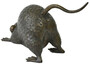 Casa Padrino Luxus Deko Skulptur Ratte Bronze 58 x 22 x H. 30 cm - Bronze Deko Skulptur - Bronze Deko Figur - Schreibtisch Deko - Wohnzimmer Deko - Luxus Qualit�t