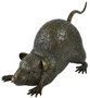 Casa Padrino Luxus Deko Skulptur Ratte Bronze 58 x 22 x H. 30 cm - Bronze Deko Skulptur - Bronze Deko Figur - Schreibtisch Deko - Wohnzimmer Deko - Luxus Qualit�t