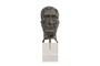 Casa Padrino Luxus Deko Skulptur Bronzefigur Bronze / Braun 15 x 23 x H. 45 cm - Massive Bronzeskulptur auf Plexiglas Sockel - Luxus Deko Accessoires