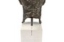 Casa Padrino Luxus Deko Skulptur Bronzefigur Bronze / Braun 15 x 23 x H. 45 cm - Massive Bronzeskulptur auf Plexiglas Sockel - Luxus Deko Accessoires