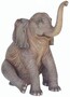 Casa Padrino XXL Garten Deko Skulptur Elefant Grau H. 150 cm - XXL Garten Figuren 