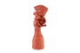 Casa Padrino Luxus Deko Skulptur Frauenfigur Terrakottafarben 40 x 35 x H. 75 cm - Stilisierte weibliche Figur aus handgeformter Terrakotta - Luxus Deko Accessoires