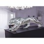 Casa Padrino Deko Skulptur Gepard Silber 80 cm - Deko Accessoires