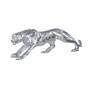 Casa Padrino Deko Skulptur Gepard Silber 80 cm - Deko Accessoires