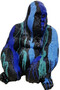 Casa Padrino Luxus Deko Skulptur Gorilla Affe Schwarz / Blau / T�rkis H. 75 cm - Wetterbest�ndige Gartendeko Figur - Deko Figur - Deko Tierfigur - Garten Deko - Luxus Deko Accessoires 