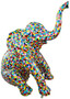 Casa Padrino Luxus Deko Skulptur Elefant Bunt H. 140 cm - Gro�e Deko Figur - XXL Deko Skulptur - XXL Deko Figur - Wohnzimmer Deko - Garten Deko - Luxus Deko XXL Figuren 