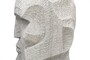 Casa Padrino Luxus Deko Skulptur Kopf Sandfarben 39 x 39 x H. 63 cm - Monumentaler Kopf aus massivem Sandstein - Luxus Deko Accessoires