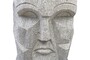 Casa Padrino Luxus Deko Skulptur Kopf Sandfarben 39 x 39 x H. 63 cm - Monumentaler Kopf aus massivem Sandstein - Luxus Deko Accessoires