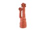 Casa Padrino Luxus Deko Skulptur Koralle Terrakottafarben 28 x 33 x H. 80 cm - Handgeformte organische Terrakotta Skulptur in Korallenform - Luxus Deko Accessoires