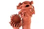 Casa Padrino Luxus Deko Skulptur Koralle Terrakottafarben 28 x 33 x H. 80 cm - Handgeformte organische Terrakotta Skulptur in Korallenform - Luxus Deko Accessoires
