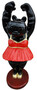 Casa Padrino Luxus Deko Skulptur Nilpferd Ballerina Schwarz / Rot / Gold / Bordeauxrot 43 x 43 x H. 98 cm - Wetterbest�ndige Dekofigur - Wohnzimmer Deko - Garten Deko - Terrassen Deko 