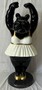 Casa Padrino XXL Deko Skulptur Nilpferd Ballerina Schwarz / Wei� / Gold H. 98 cm 