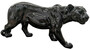 Casa Padrino Luxus Deko Skulptur Panther Schwarz H. 80 x H. 35 cm - Gro�e Deko Figur - XXL Deko Skulptur - XXL Deko Figur - Wohnzimmer Deko - Garten Deko - Luxus Figuren 