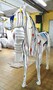 Casa Padrino XXL Garten Deko Skulptur Pferd Wei� / Bunt 245 x H. 200 cm