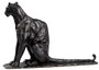 Casa Padrino Luxus Deko Skulptur Panther 37 x 10 x H. 24 cm - Bronze Deko Skulptur - Bronze Deko Figur - Schreibtisch Deko - Wohnzimmer Deko - Luxus Qualit�t