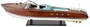 Casa Padrino Luxus Deko Speedboot mit Massivholz St�nder 87 cm - Handgefertigtes Deko Boot - Holzboot - Modellboot - Rennboot - Deko Accessoires